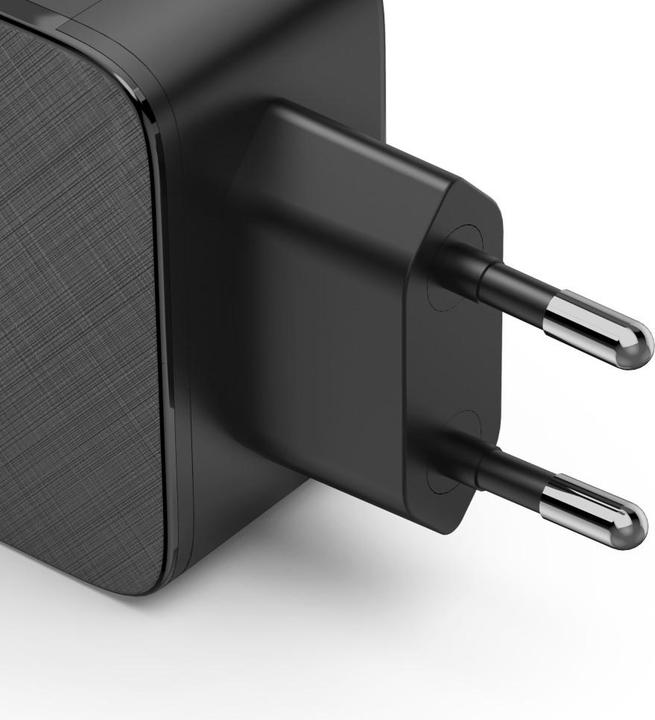 Actual product image Hama Schnellladegerät, 2x USB-C, 1x USB-A, PD, 65 W, Schwarz (65 W, 3 ports)