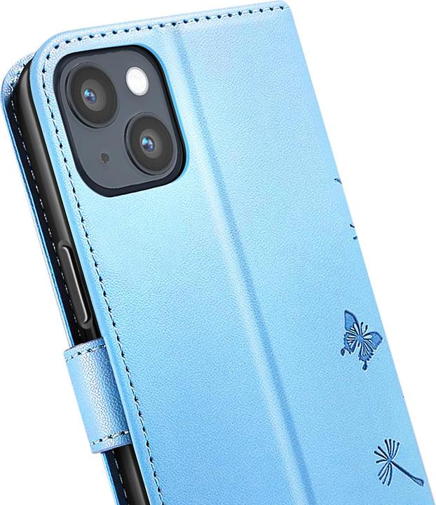 Image du produit Zanaé Wallet Etui iPhone 13/14 Blumen Schmetterling (Apple iPhone 13, Apple iPhone 14)