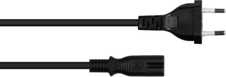 Immagine prodotto Varia Euro-Netzkabel Euro-Stecker Typ C an C7Euro 8 Buchse, schwarz, 0,75mm, 3m - 5er (3 m)