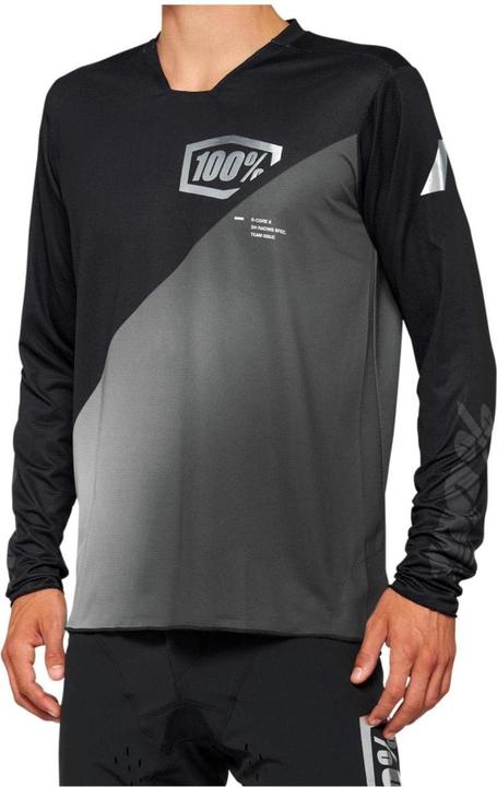 100% Onbekende trui met lange mouwen, r-core-x, zwart/grijs (XXL)