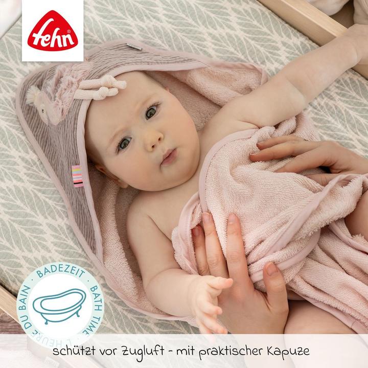 Produktbild Fehn Kapuzenbadetücher & Handtücher 2-tlg. Bade-Set - Kapuzenbadetuch & Waschhandschuh (80 x 80 cm)