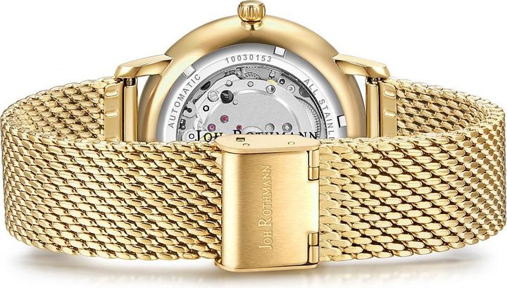 Produktbild John Rothmann Herren Automatikuhr Classic Edelstahl Gelbgold - 26869 (Analoguhr, 38.50 mm)