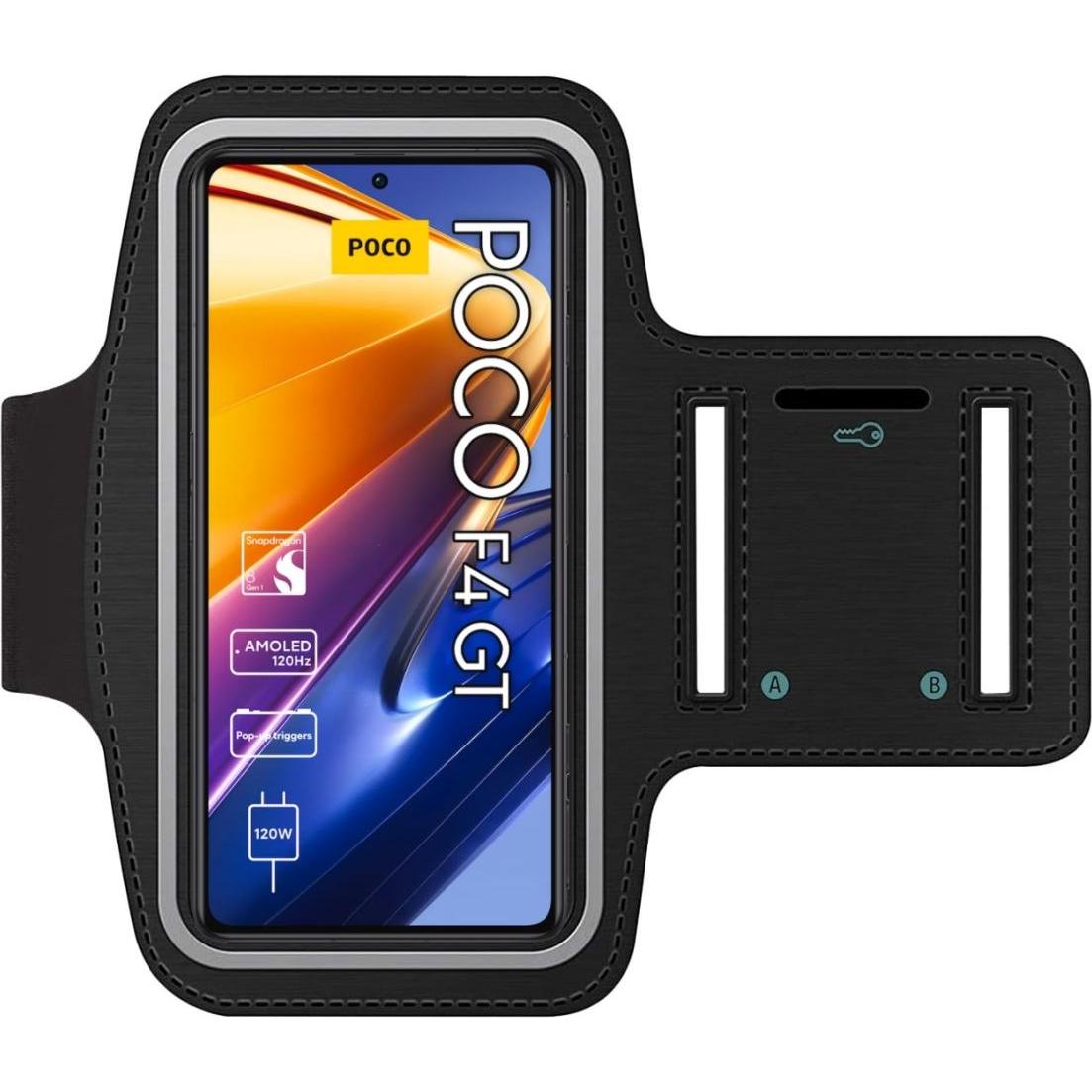 SmartFitness Xiaomi Poco F4 GT Handy Sport Armband, Smartphone Sportarmband, Schwarz
