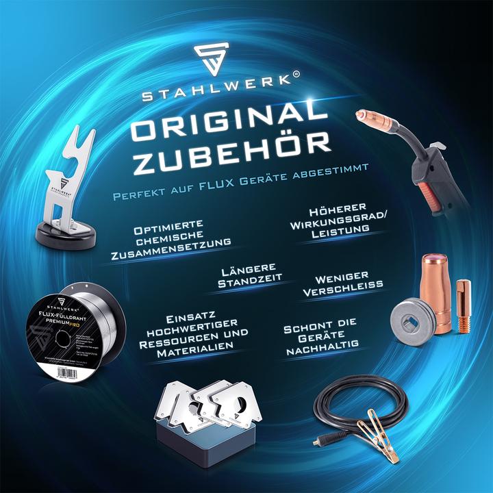Produktbild Stahlwerk Schweissdraht MIG MAG Premium Fülldraht 3er Set E71T-GS Ø0,9mm 0,45kg