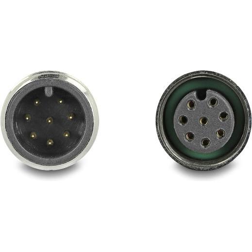 Thumbnail - Delock M12 Kabel A-kodiert 8 Pin Stecker zu Buchse PVC 5 m (S/FTP, CAT5e, 5 m), Netzwerkkabel