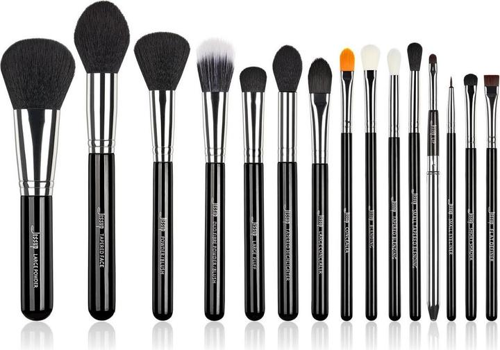 Jessup Pro Makeup Brushes 15 Pieces Cosmetics Make Up Brush Set Powder Foundation Eyeshadow Eyeliner (Set)