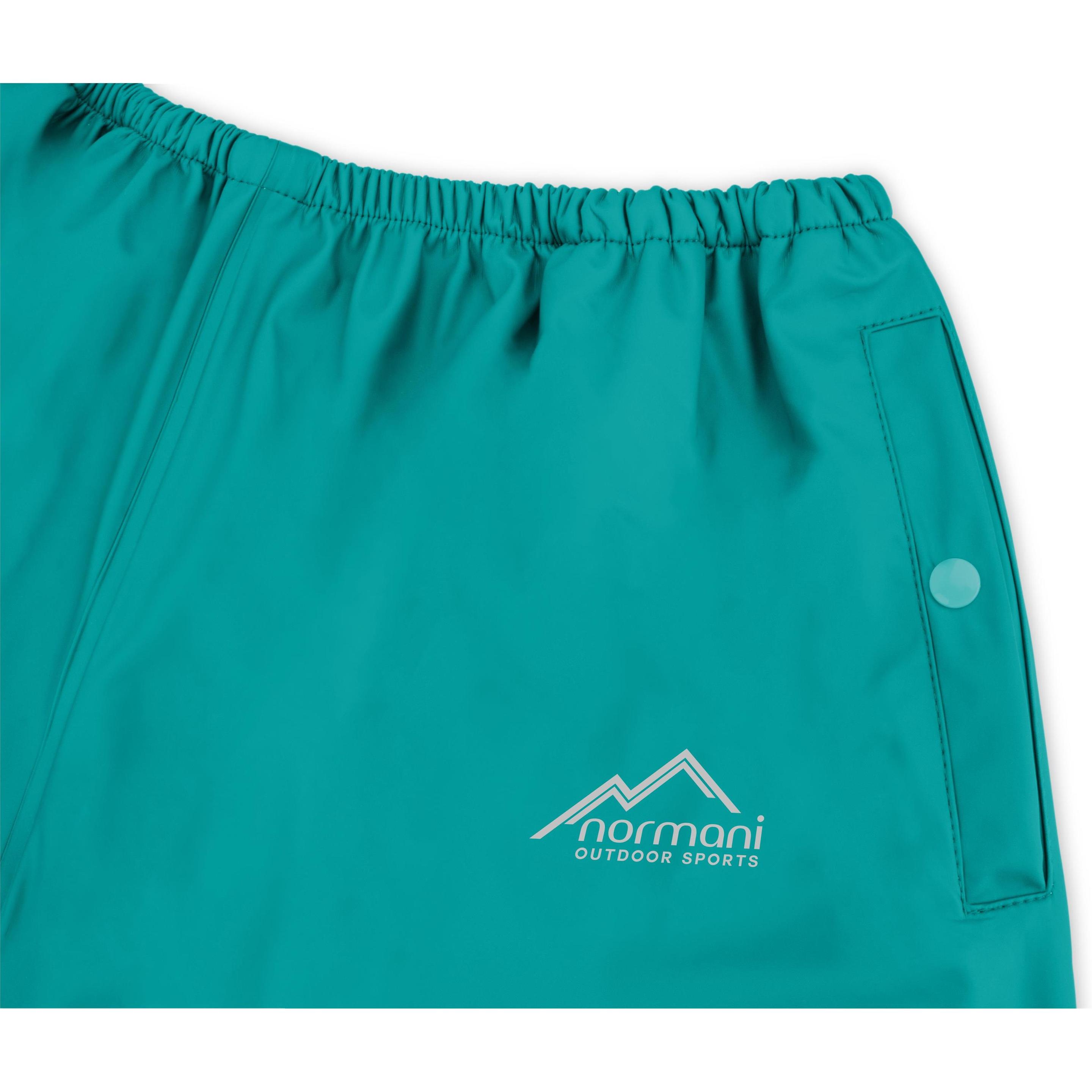 Normani, Herren, Outdoorhose, Kinder Regenhose York - 1141 (110), Türkis, 110