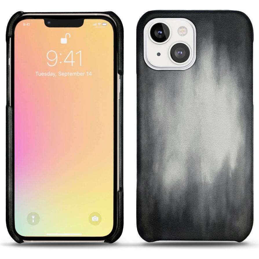 Noreve Lederschutzhülle (Apple iPhone 13 mini), Smartphone Hülle, Grau