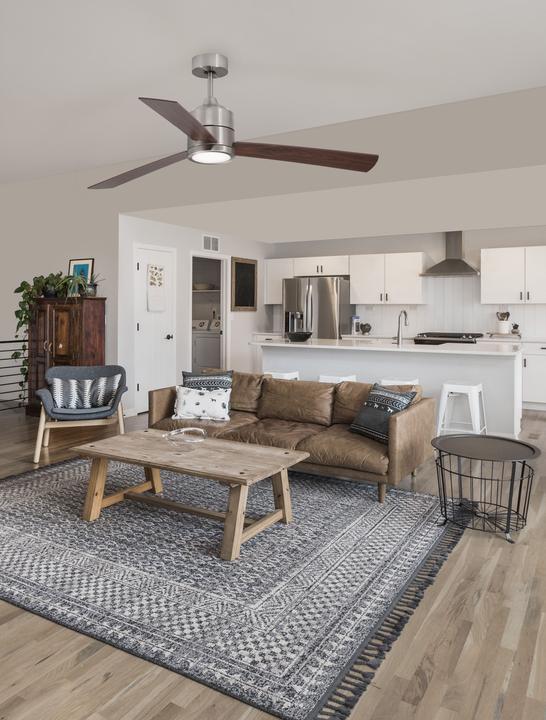 Actual product image Nova Luce AXEL fan nickel 38.2x137.1cm dimmable 9952345