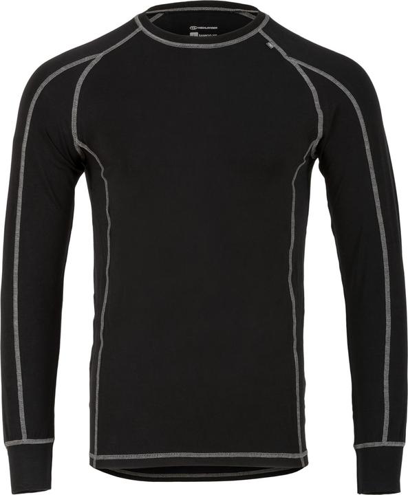 Actual product image Highlander Bamboo 190 Mens L/S Top Black L (L)