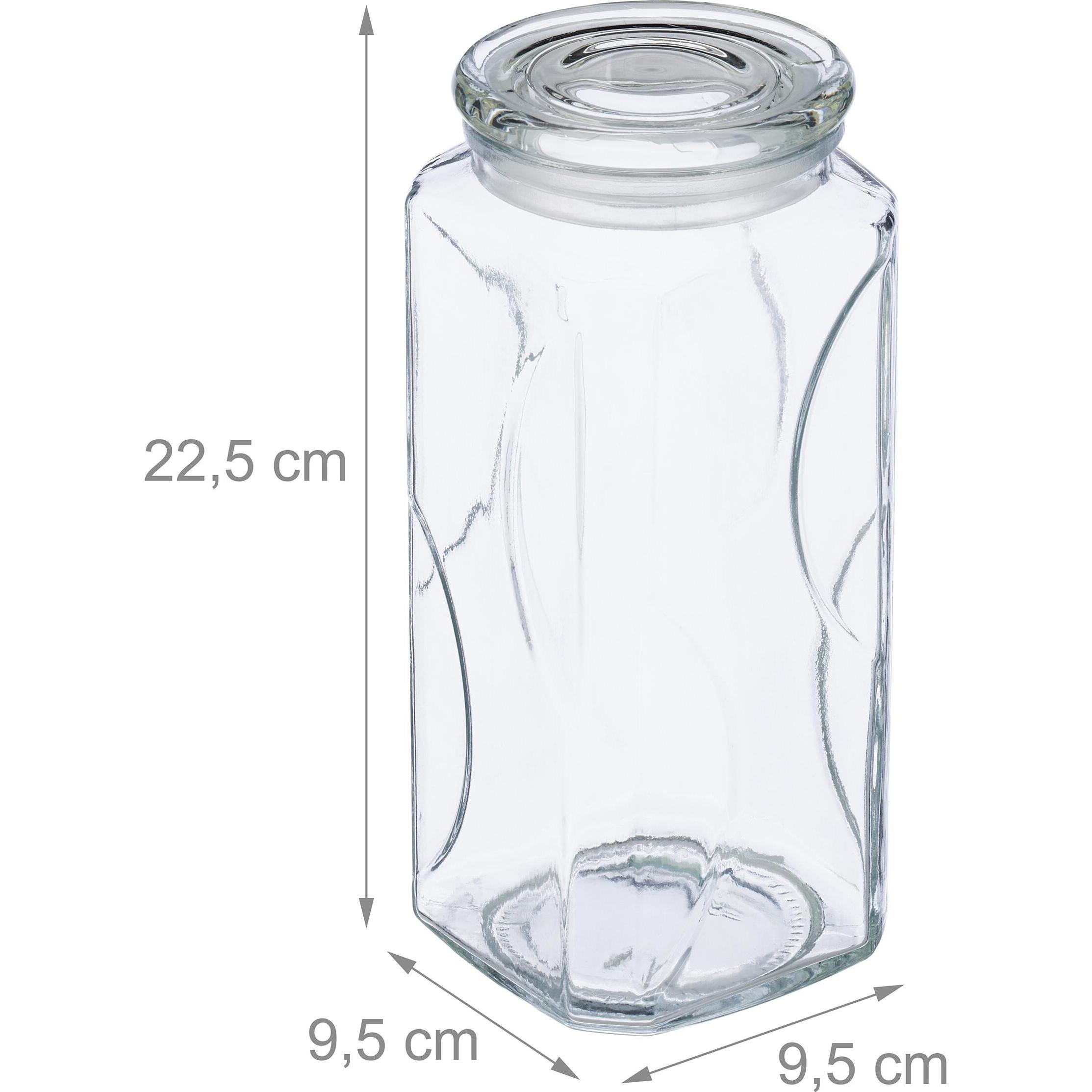 Thumbnail - Relaxdays 6x Vorratsglas, Vorratsbehälter, Transparent