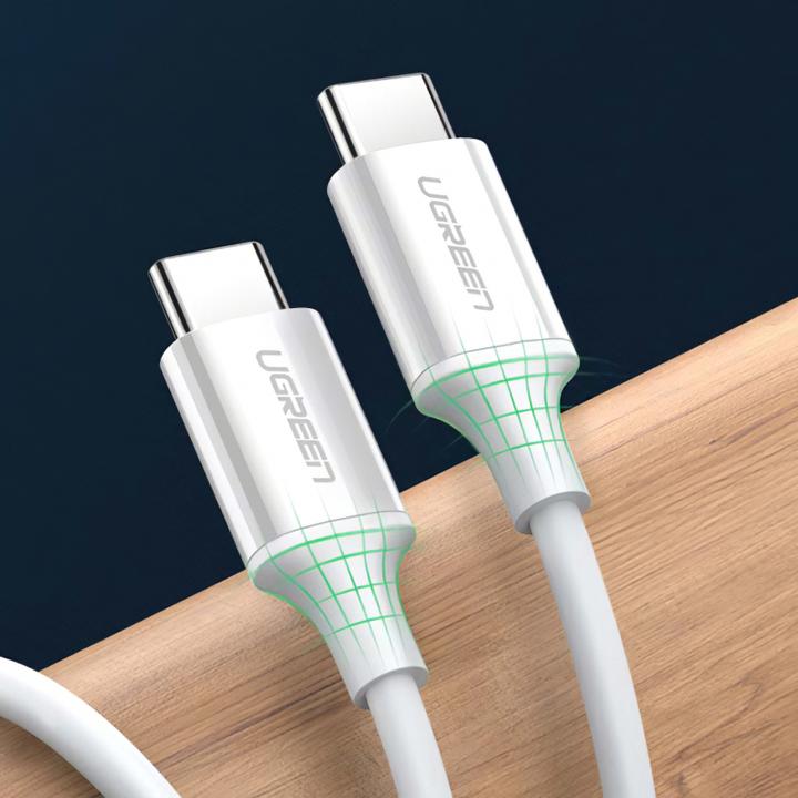 Actual product image Ugreen US264 Type C to Type C Cable, 60W, 1.5m (white) (1.50 m, USB 3.0, 60 W)