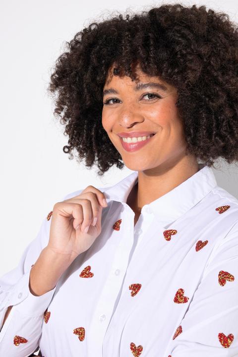 Produktbild Angel of Style Bluse, oversized, Glitzerherzen (44)