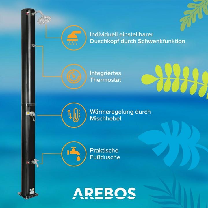 Actual product image Arebos Solar shower