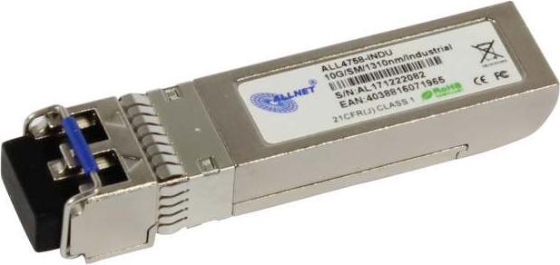 Actual product image Allnet ALL4758-INDU Fiber Optic 1310nm 10000Mbps SFP+ Network Transceiver Module