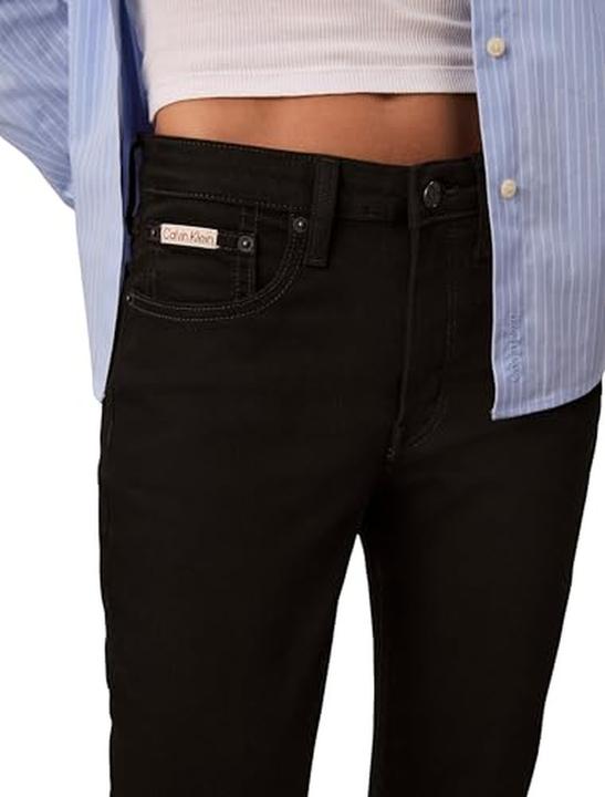 Actual product image Calvin Klein Jeans Mid Rise Skinny Ck Classic Black (28)