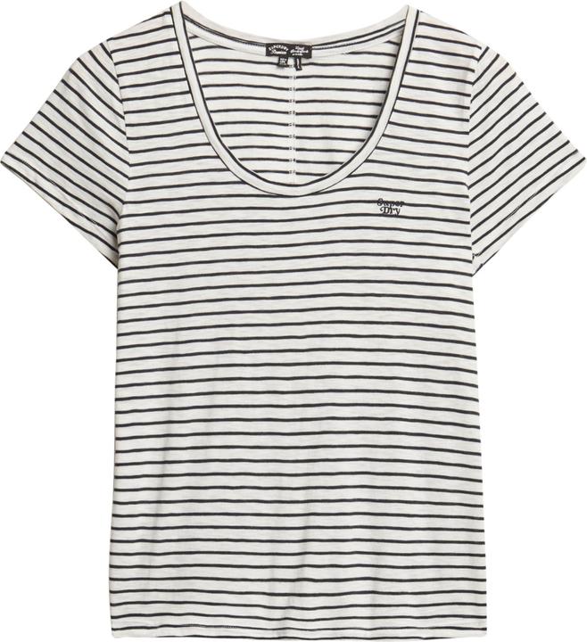 dark navy blue striped, White