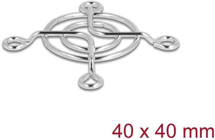 Delock Lüftergitter 40 x 40 mm silber