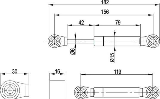 Actual product image OK-Line Gasdruck-Klappenstütze