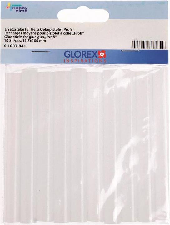 Actual product image Glorex Replacement rods 11,5x100mm 10pcs for hot glue gun "Profi