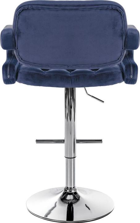 Produktbild Swisshandel24 Barhocker Dublin Samt chrom, blau