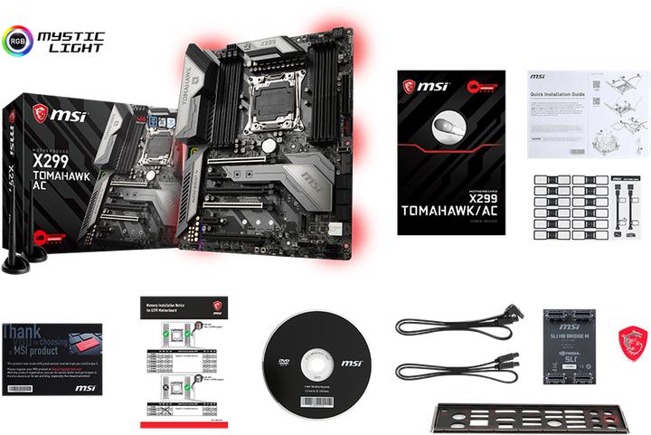Actual product image MSI X299 Tomahawk Ac (LGA 2066, Intel X299, ATX)