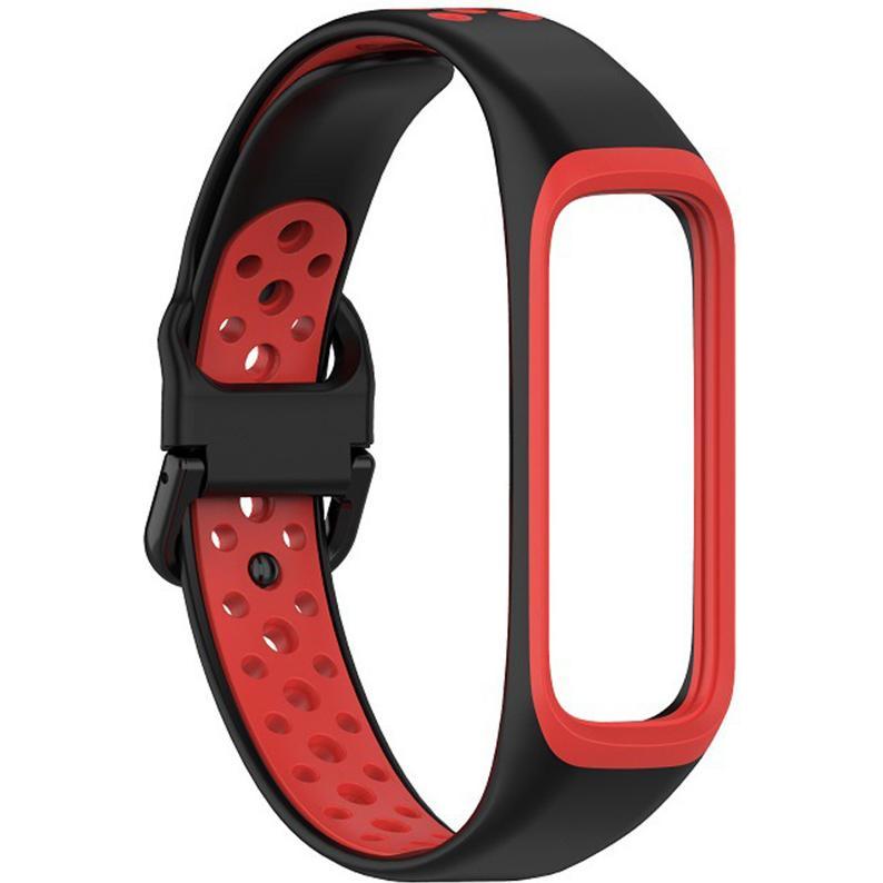 Thumbnail - Strap-it Sportarmband (Silikon), Uhrenarmband, Schwarz, Rot, Mehrfarbig