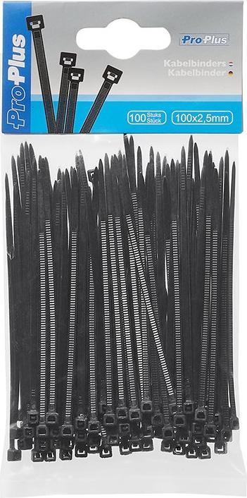 Actual product image ProPlus Cable tie black 2.5x100mm 100 pcs. (93 mm, 100 pcs.)