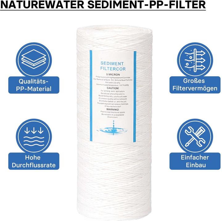 Actual product image Naturewater PPW-10A 10" Big Blue cotton thread filter water filter replacement
