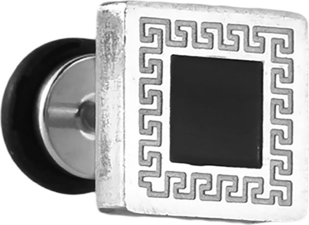 Produktbild Star Piercing Fake Plug mit schwarzem Quadrat (ohne Messing, Chirurgenstahl 316L)