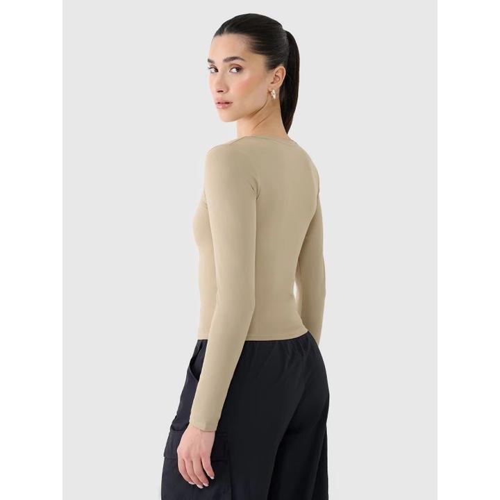 Immagine prodotto 4F Schlankes, glattes Damen-Langarmshirt (S)