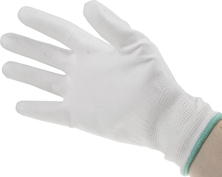 Actual product image RS PRO White PU coated polyester glove, 8 (8)