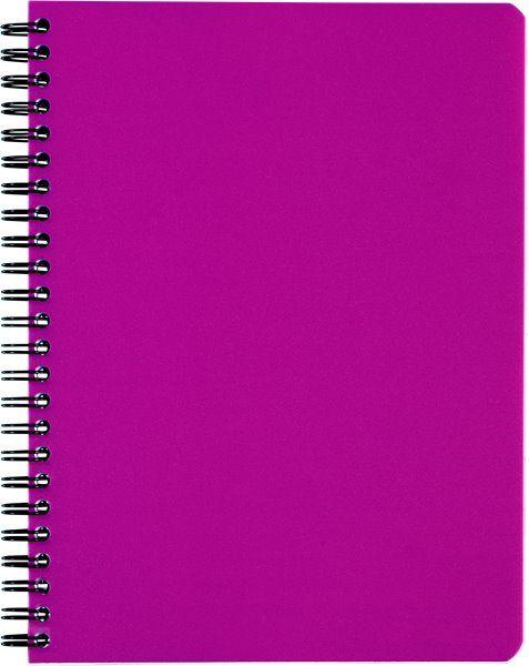 Bantex Notesbog a4 spiral pp svanemaerket pink 80 ark 70 g (A4, Soft cover)