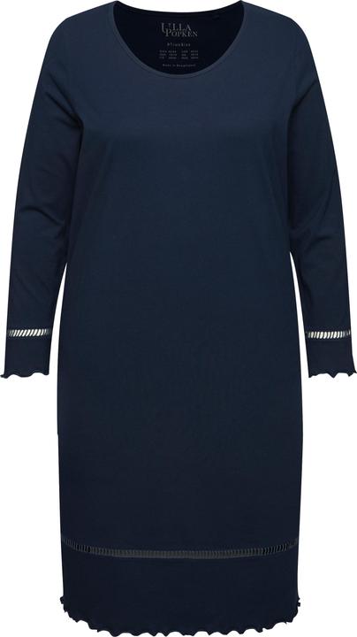 Image du produit Ulla Popken Chemise de nuit à manches longues. Col rond et ruban en crochet (42, 44)