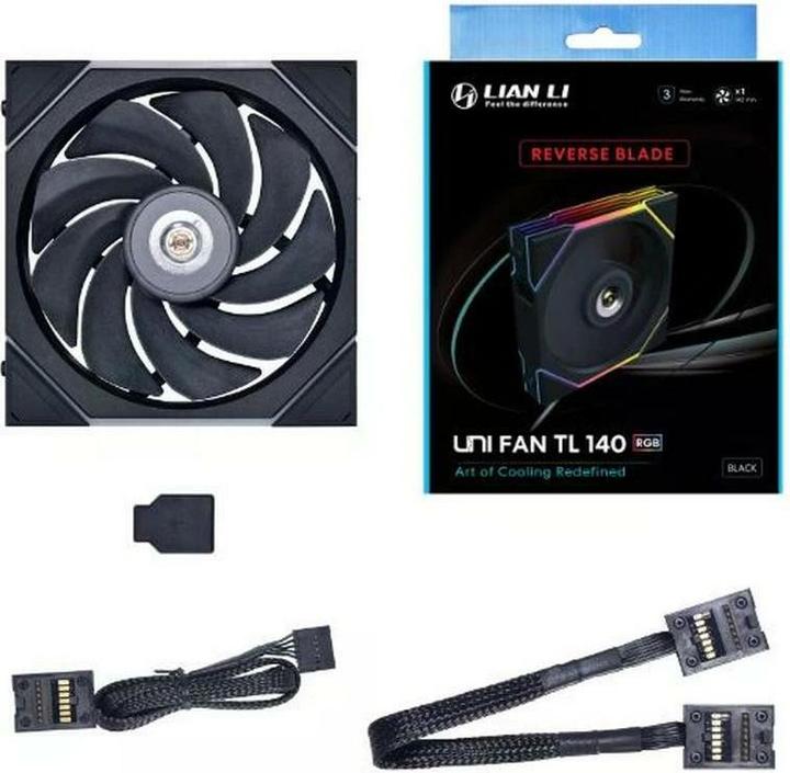 Actual product image Lian-Li UNI FAN TL Series Reverse Blade fan - 140mm, black (140 mm, 1 x)