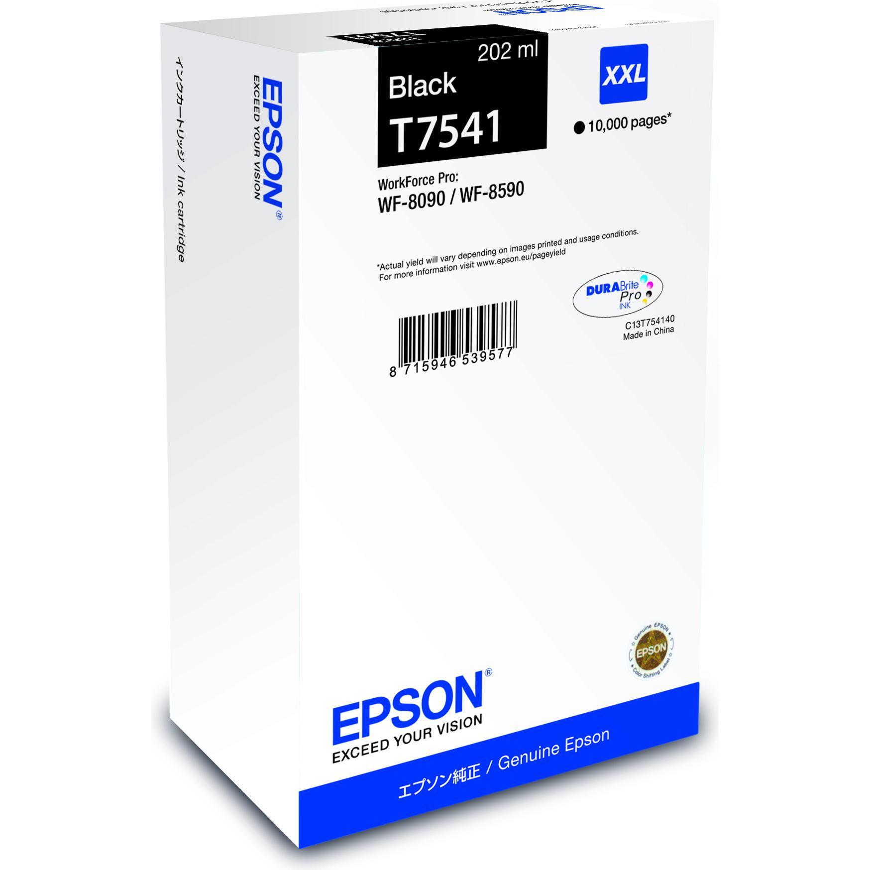 Epson, Druckerpatrone, Tinte schwarz 202.0ml WF Pro 8090/8590, "XXL" (BK)