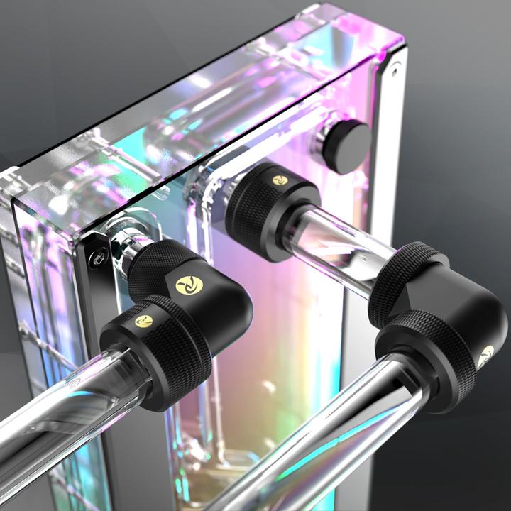 Produktbild Raijintek Pelias D160906, 16mm, 90 Grad Adapter – 6er-Pack, schwarz