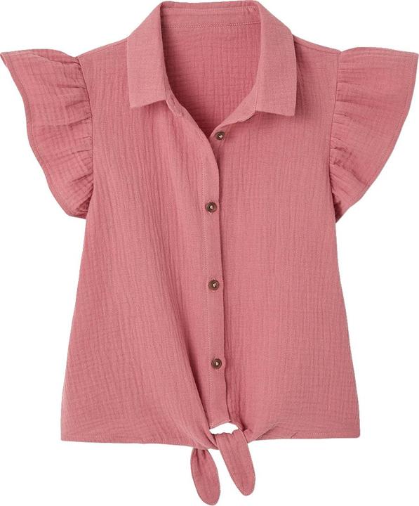 Vertbaudet Mädchen Musselinbluse zum Binden