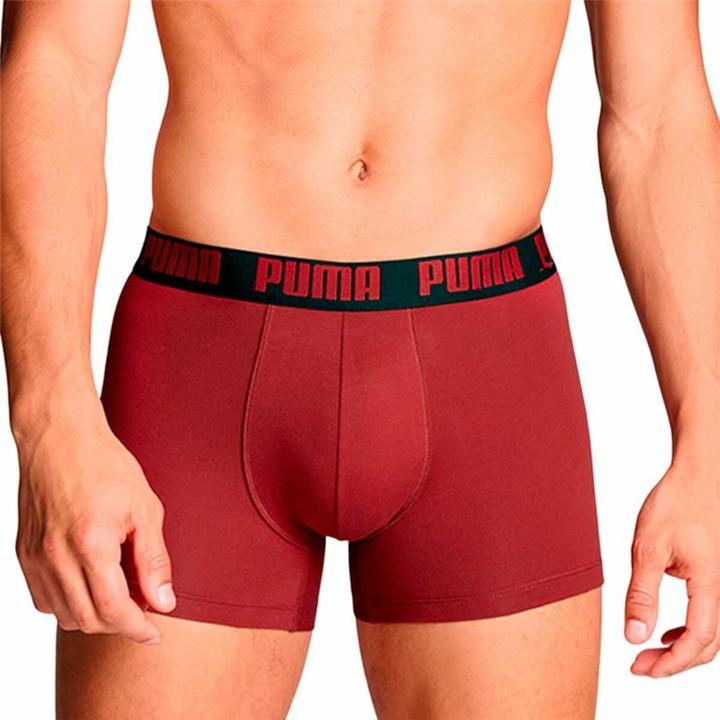 Puma Herren-Boxershorts burgundy Rot (S, pack of 2)