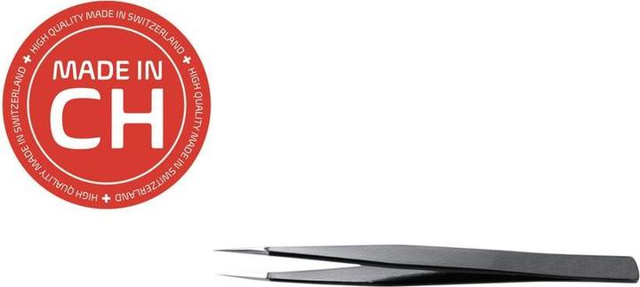 Image du produit RND Pincettes antistatiques, acier inoxydable, fines / tranchantes, 125mm