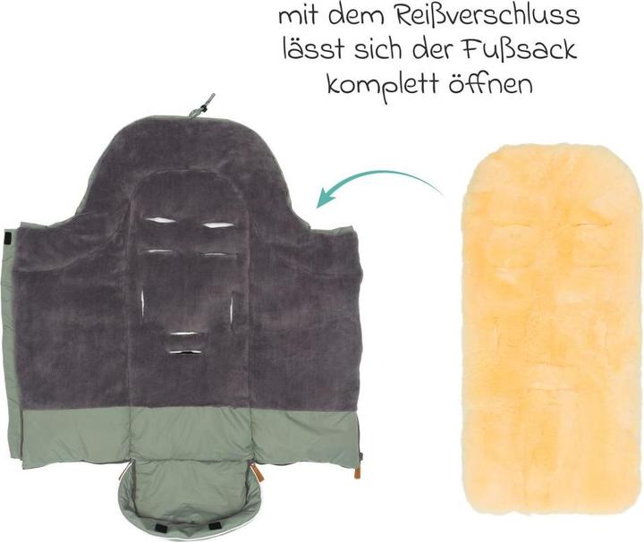 Image du produit Fillikid Fleece-Fusssack Nanga mit Lammfellauflage