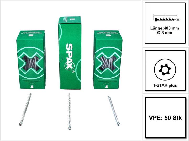 Immagine prodotto Spax Viti a testa cilindrica (50 Viti per pezzo)