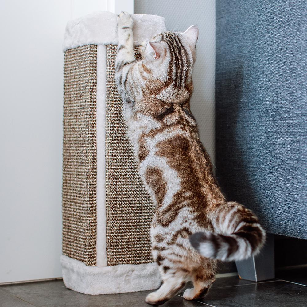 Thumbnail - Nobby Kratzecke mit Plüsch (Grau), Katzenbaum