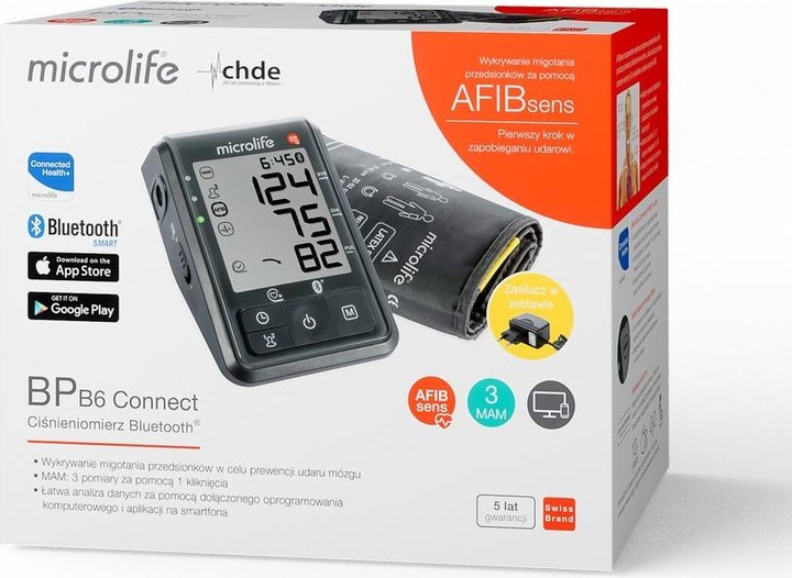 Produktbild Microlife BPB6 Connect (Blutdruckmessgerät Oberarm)