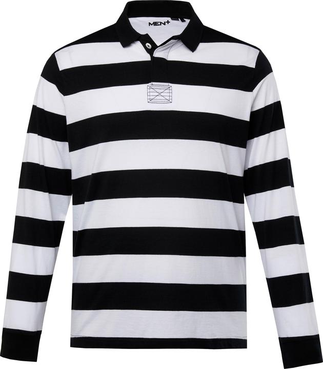Produktbild Men+ Poloshirt, Langarm, Ringel, Rückendruck (5XL)