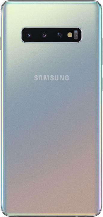 Produktbild Samsung Galaxy S10+ (128 GB, Silver, 6.40", Hybrid Dual SIM, 4G)