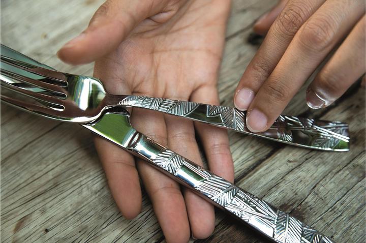 Immagine prodotto Sambonet Set di posate Jungle da 24 pezzi, argento (24 pz., Set di posate)