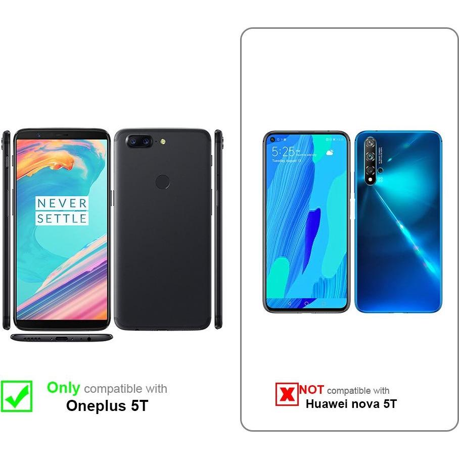 Thumbnail - Cadorabo Flower Book Hülle für OnePlus 5T (OnePlus 5T), Smartphone Hülle, Blau
