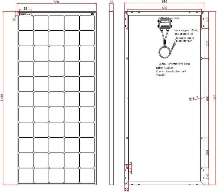 Immagine prodotto Swaytronic Pannello solare rigido (200 W, 9 kg)