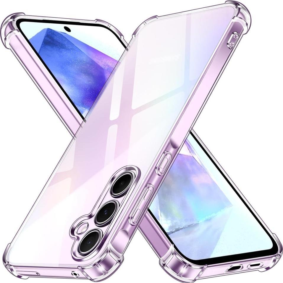 Screenguard Crystal Soft Airbag Bumper (Samsung Galaxy A55), Smartphone Hülle, Transparent